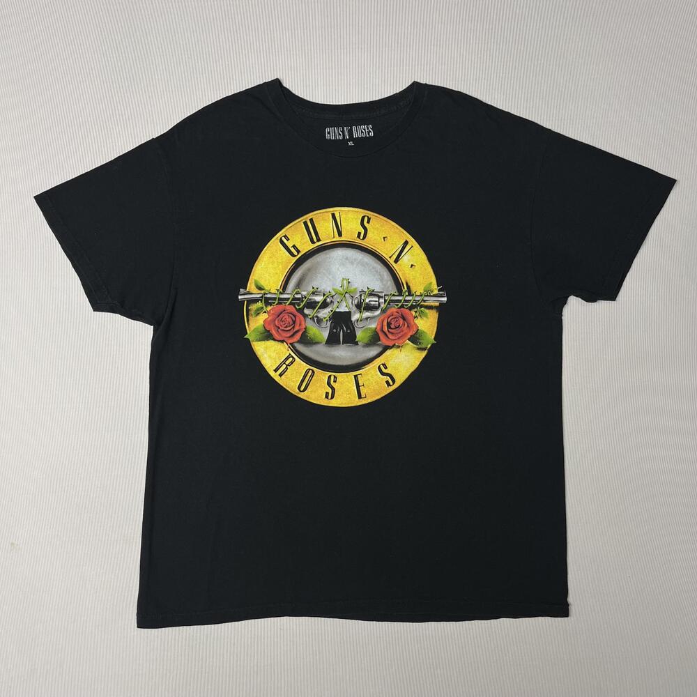 Guns N' Roses Shirt Mens XL Black Logo Graphic Tee Rock Band Music Merch